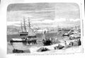 Original Old Antique Print 1860 Revolution Sicily Chattels Messina Battle 19th