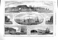Old Antique Print 1860 Basin Minas Blomidon St. John Styx Ship Partridge 19th
