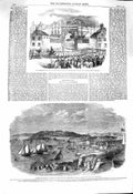 Old Antique Print 1860 Prince Wales Newfoundland Plymouth Regatta Yachts 19th