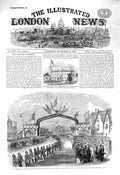 Old Antique Print 1860 Government Fredericton Fire Brigade Carleton Wales 19th