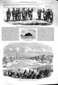Original Old Antique Print 1860 Ragged Schools Muswell Black Rock Chevalier Gun