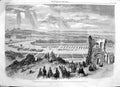 Original Old Antique Print 1860 Queen Rifle Volunteers Queen'S Park Edinburgh
