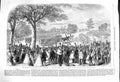 Original Old Antique Print 1860 Lancashire Rifle Volunteer Siers Knowsley Park