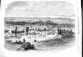 Original Old Antique Print 1860 View Damascus Hill Salahiyeh Holy Land Harker