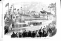 Original Old Antique Print 1860 Prince Wales Ship St. John New Brunswick Canada