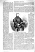 Old Antique Print 1860 Portrait Mr James Hodges Builder Victoria Bridge 19th