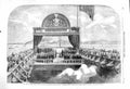 Old Antique Print 1860 Prince Wales Stone Victoria Bridge Lawrence River 19th