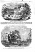 Old Antique Print 1860 Reinhardsbrunn Duke Saxe-Coburg-Gotha Ship Anson 19th