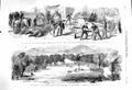 Original Old Antique Print 1860 Battle Volturno Garibaldi Angelo Neapolitan War