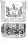 Original Old Antique Print 1860 Prince Wales Canada Haymarket Theatre Brougham