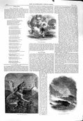Old Antique Print 1860 Gipsy Child Howling Dog Por Man'S Grave Stormy Sea 19th