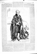 Original Old Antique Print 1860 Portrait William Cubitt Lord Mayor London 19th