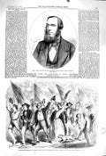 Old Antique Print 1860 Laing Finance Minister India Neapolitan Annexation 19th