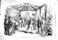 Original Old Antique Print 1860 Polling Booth Monte Calvario Annexation Naples