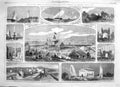 Old Antique Print 1860 Hamilton Canada Kingston Water Works Burlington 19th