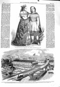 Original Old Antique Print 1860 Forrestt Life-Boat Limehouse Opera Paris Arsace