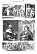 Original Old Antique Print 1860 Beaucousin Art Death Virgin Ariosto Carthagena