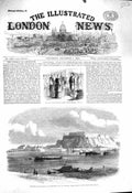 Original Old Antique Print 1860 Town Fortress Peterwardein Danube River Japan