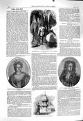 Original Old Antique Print 1860 Queen Anne Prince George Denmark Scarborough