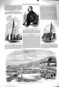 Original Old Antique Print 1860 Duke Norfolk Paul'S Michael'S Church Neat 19th