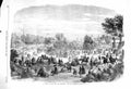 Original Old Antique Print 1860 Bois De Boulogne Pre Catelan France Victorian