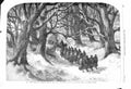 Old Antique Print 1860 Night March Christmas-Tide Rifle Volunteers Army 19th