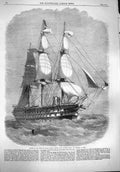 Original Old Antique Print 1861 Cruise Royal Highness Prince Alfred George Ship
