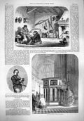 Original Old Antique Print 1861 Guzmaroli Hut Caprera Captain Burton Cathedral