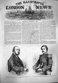 Original Old Antique Print 1861 Edward Colebrook Bart Commons Earl Sefton Lords
