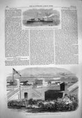 Old Antique Print 1861 Gun Boat Emperor Russia Fort Moultrie Charleston 19th