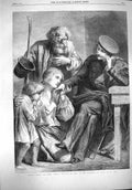 Original Old Antique Print 1861 Russian Noble Serfs Sier Children Man Yvon 19th