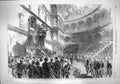 Original Old Antique Print 1861 Italian Parliament Victor Emmanuel Ult Siers