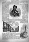 Original Old Antique Print 1861 Anderson Slave Canada Italian Parliament Turin