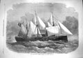 Original Old Antique Print 1861 Iron Coated French Frigate La Gloire Ship War