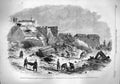 Old Antique Print 1861 Breach Bastion Antonio Explosion Powder-Magazine 19th