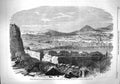 Original Old Antique Print 1861 Gaeta National Army Batteries Cita Victorian