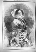 Original Old Antique Print 1861 Portrait Her Royal Highness Duchess Kent 19th