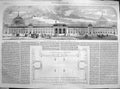 Old Antique Print 1861 Building International Exhibition Plan Building 19th