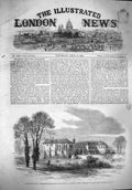 Original Old Antique Print 1861 Hartlebury Castle Worcestershire Bishop House