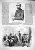 Original Old Antique Print 1861 John Rose Minister Canada American Railway Car