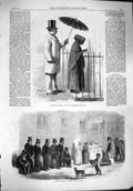 Original Old Antique Print 1861 Dandy Slave Baltimore Maryland Sale New 19th