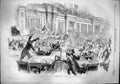 Original Old Antique Print 1861 Scene Hall Representatives Washington America