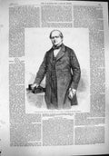 Original Old Antique Print 1861 Portrait Sir W.G. Hayter John Watkins Victorian