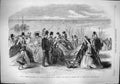 Original Old Antique Print 1861 Volunteer Sham Fight Brighton Review Siers 19th