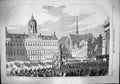 Original Old Antique Print 1861 King Queen Holland Amsterdam National Gua 19th