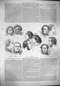 Old Antique Print 1861 Races England Wales Jutian Gaelic Saxon Cymbrian 19th