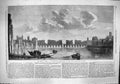 Original Old Antique Print 1861 London Bridge Claude Jongh Kensington Museum
