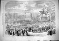 Old Antique Print 1861 Union Mass Meeting Union Square New York America 19th