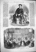 Original Old Antique Print 1861 Private Marine Corps Hastings Children London