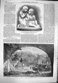 Original Old Antique Print 1861 Reminiscence Rhine Leitch Sound Shell Sculpture